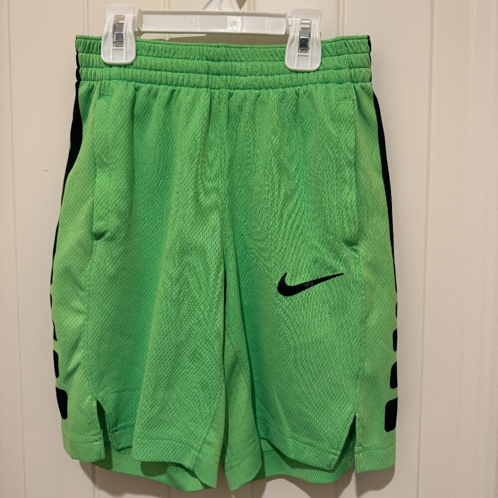 Boys Nike shorts size small lime green and with black accents